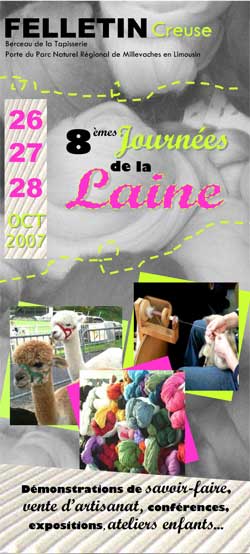 affichette des Journ&eacute;es de la Laine &agrave; Felletin (recto)