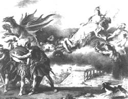M&eacute;d&eacute;e sur son char tir&eacute; par le dragon